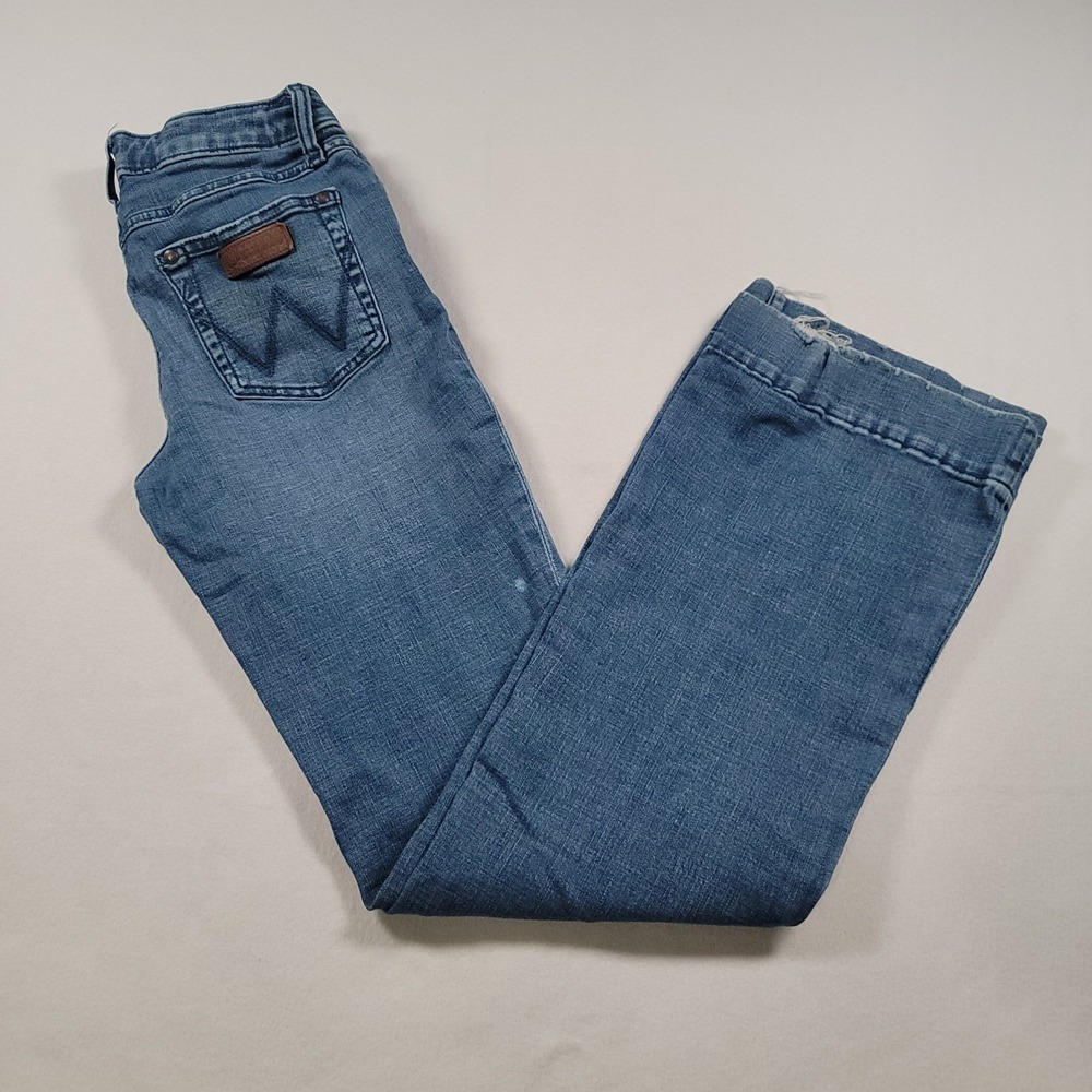 Wrangler Women Retro‎ Flare Jeans Size 5x34 Mid Rise Bootcut Denim Blue